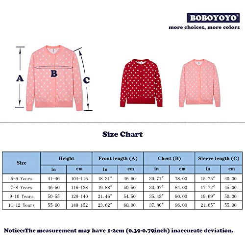 Boboyoyo Girls Cardigans 100% Cotton Kids Heart Cardigan Sweater Long Sleeve Toddler Girl Soft Knit Cardigan #TOP6