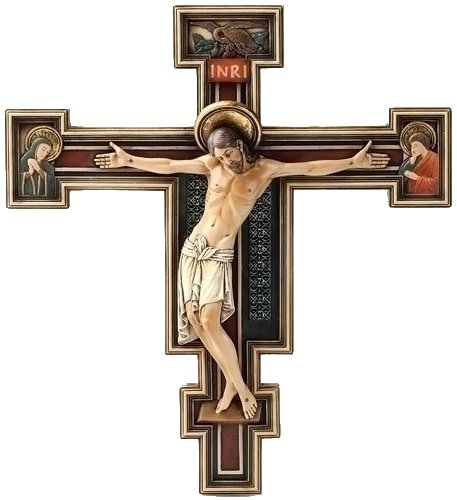 Joseph's Studio by Roman Florentine Crucifix, 10.25 Inch Wall Cross, Religious Home Wall Decor, Ornate Christian Cross Decoration