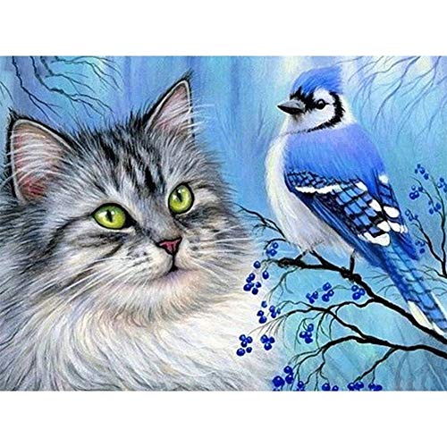 Broderie Diamant 5D Chat Idéale pour Décorer une Chambre Cosy en Toile Art 80x100 - 2