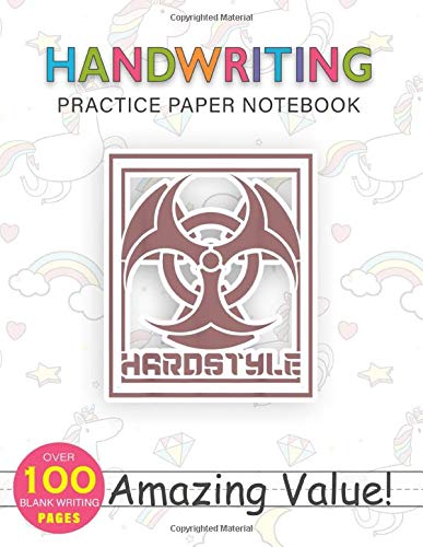 Notebook Handwriting Practice Paper for Kids Hardstyle Rave Edm Rawstyle Kandi Raver Techno Plur: Gym, 8.5x11 inch, Journal, Weekly, Hourly, PocketPlanner, 114 Pages, Daily Journal