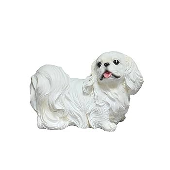 ヴィンテージ ペキニーズ 白 陶器置物 希少 Amazon.co.jp: TALKLEK リアルな樹脂ペキニーズの置物、犬の
