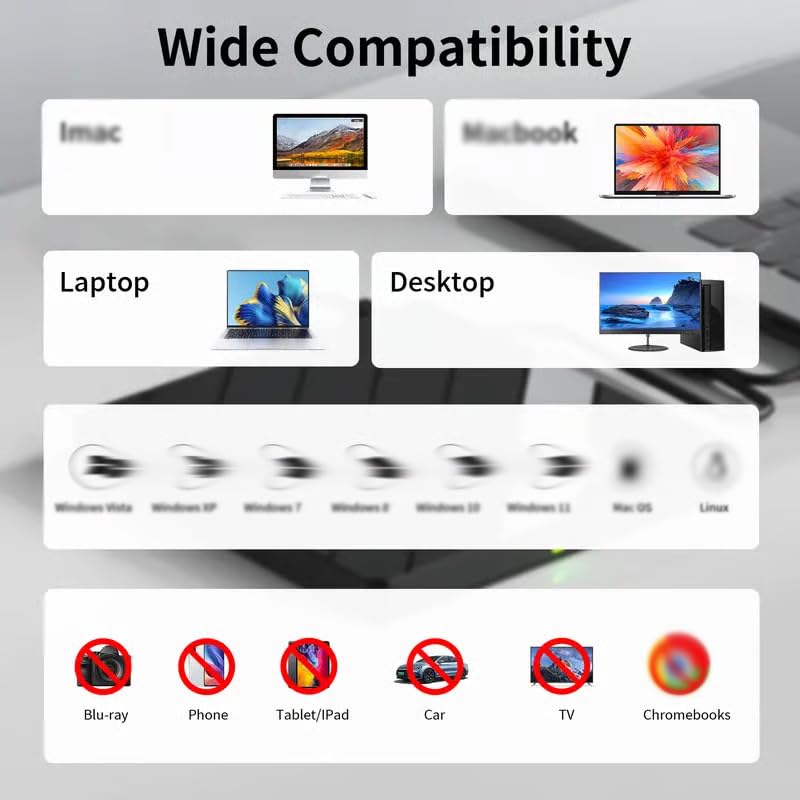 Lector y Grabadora Retro USB C 3.0 CD DVD Portable miniatura 4