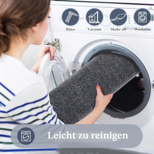 Enyhom 80x200cm Teppich Läufer Waschbarer Läufer Flur rutschfest Waschmaschine Flurteppich Küchenläufer für Eingangsbereich Schlafzimmer… – Ansicht 6
