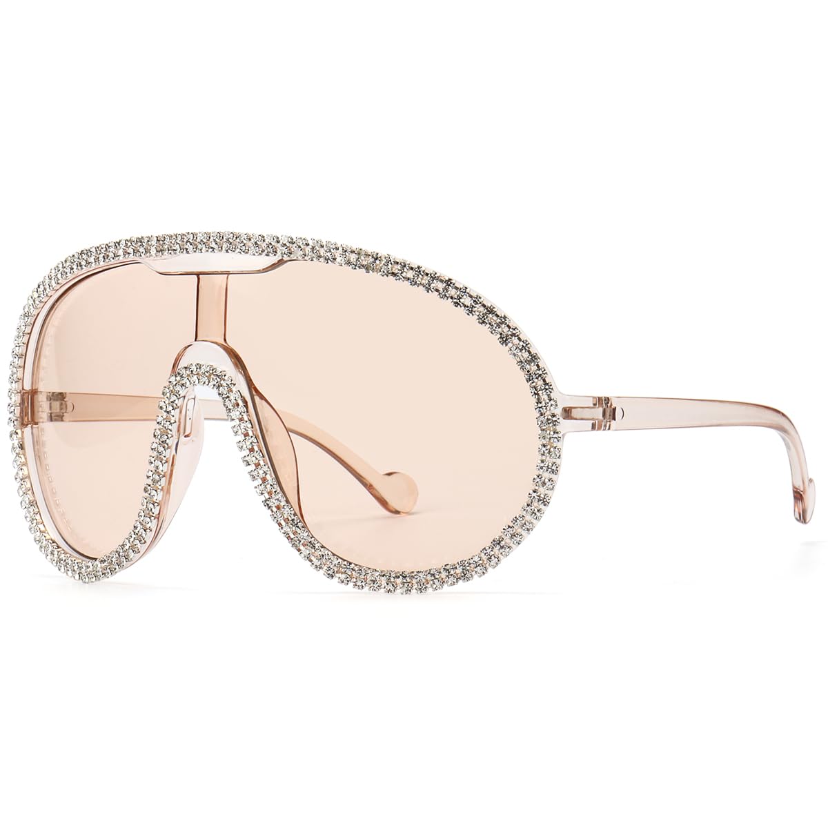 gfuiara Trendy Oversized Sunglasses for Women Men Fashion Shield Aviator Sun Glasses UV400 Protection Goggles-picture-14
