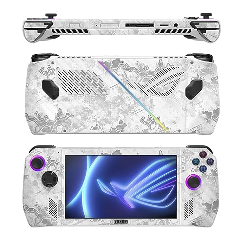 Image of MightySkins Carbon Fiber Skin Compatible with Asus ROG Ally - Viper Snow | Protective, Durable Textured Carbon Fiber Finish | Easy to Apply