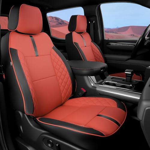 Image of 2019-2026 Chevy Silverado /GMC Sierra Seat Covers, Black & Red
