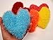100% Handmade Crochet Heart Design Dish Scrubber Dishwash Scrubbies 3 Set
