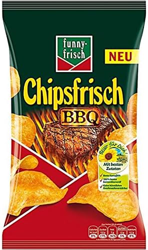Funny Frisch Chipsfrisch BBQ Chips Crisps German 175g (Pack of 10)
