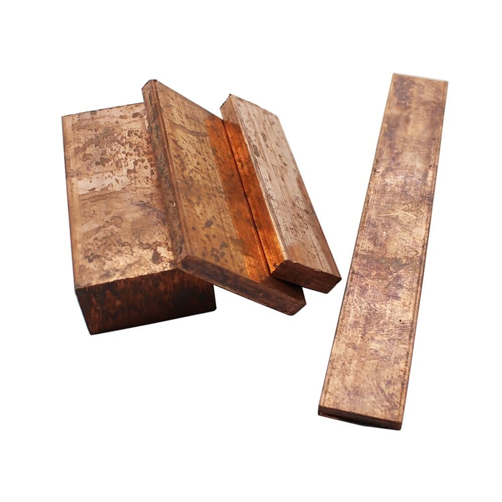 Copper Flat Bar Plate Rod, Length 100mm 200mm 250mm 300mm 500mm Solid Copper Flat Bar, Copper Flat Bar Stock 1pc(8x20x100mm)