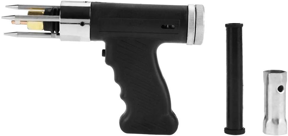 Stud Welding Gun, 1Pcs Capacitor Discharge (CD) Stud Welding Gun Welding Torch + 6Pcs M3 to M10 Collet for Welding Aluminum, Brass, Copper, Steel, Welding Torch Set