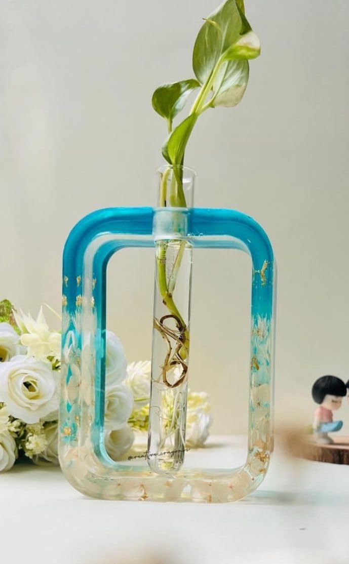 See full amazon price history chart for Modern Rectangular Resin Planter Featuring a Test Tube - Stylish Tabletop Decor for Elegant Greenery Display, Perfect for Gifting, and Showcasing | (Half Blue and Half Transparent with White Flower) Modern Rectangular Resin Planter Featuring a Test Tube - Stylish Tabletop Decor for Elegant Greenery Display, Perfect for Gifting, and Showcasing | (Half Blue and Half Transparent with White Flower) (B0DJ9862T4) Amazon Price History, Amazon Price Tracker