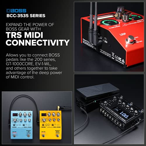 Image of BOSS BMIDI-5-35 Type A 3.5mm TRS to Male 5-pin DIN MIDI Cable - 5 Foot & MIDI Cable, BCC-2-3535 (BCC-2-3535)