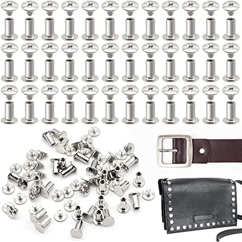 100 Juegos Tornillos de Chicago para Cuero de Bricolaje Cover