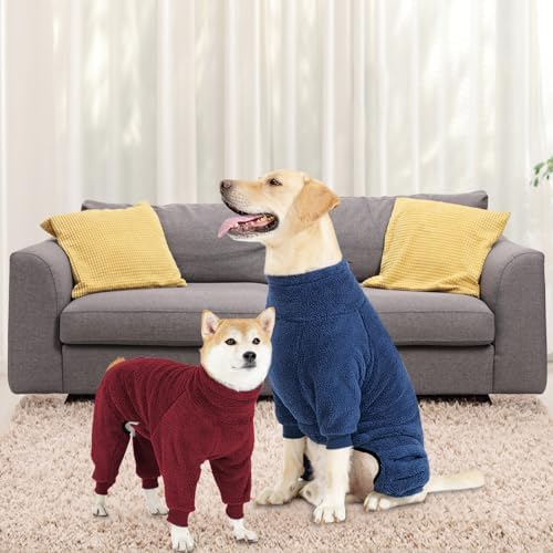 Dog Winter Coat Soft Pullover Pajamas — bottom and base construction detail