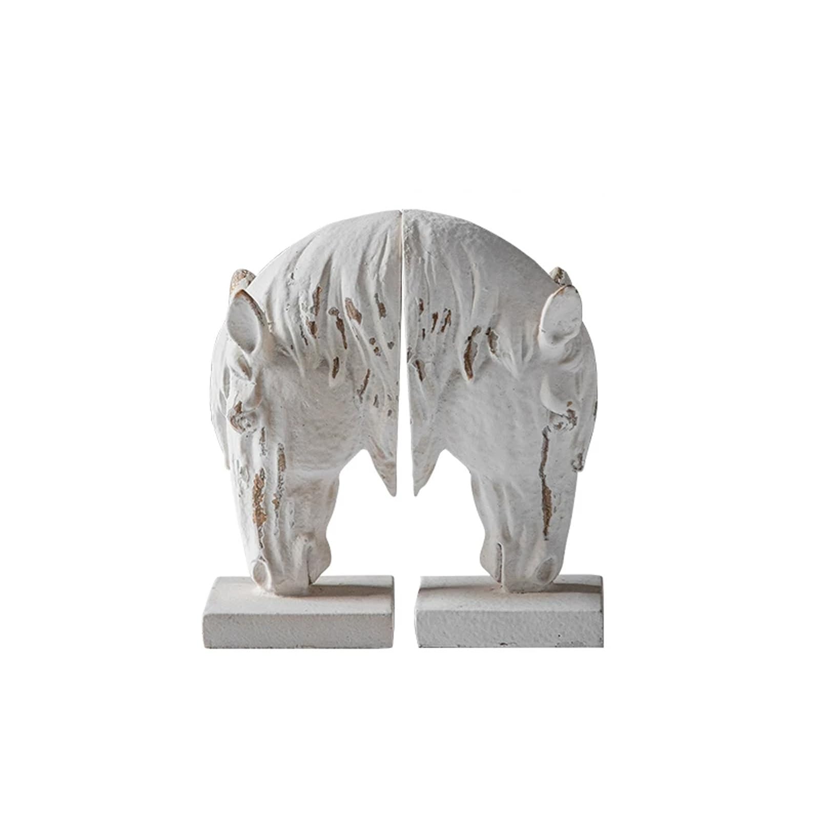 Vintage Bookends for Shelves, Heavy Duty Resin Book Stopper, Rustic Antique Decor for Office, Home, Library, Coffee Shop