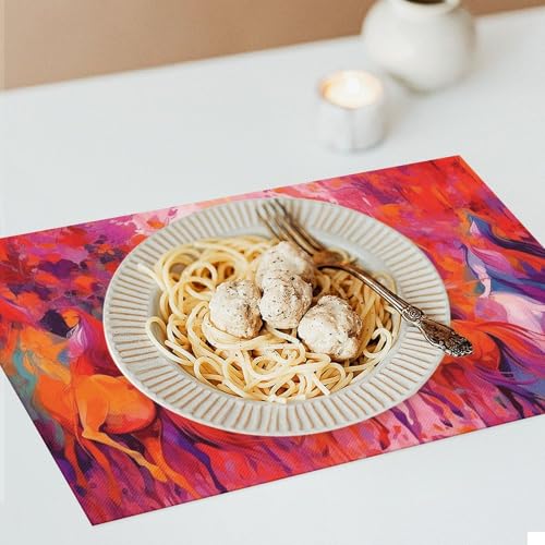 Set de table PVC résistant à la chaleur et lavable pour repas sans tache - 7