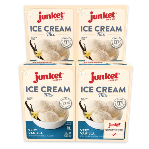 Junket Ice Cream Mix Very Vanilla, 4 Ounce (Pack of 4)