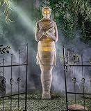 Life-Size 6-Ft Lighted Standing Mummy Spooky Halloween Indoor/Outdoor Decor