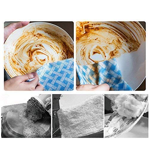 Jebblas Disposable Cleaning Towels Dish Towels And Dish Cloths Reusable Towels,Thick Handy Cleaning Wipes Quick-Dry 90 Count/Roll,Green #TOP5