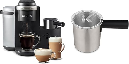 Keurig K-Cafe - Cafetera K-Cup de una sola porción, café con leche y capuchino, carbón oscuro y leche no láctea, espuma caliente y fría, solo