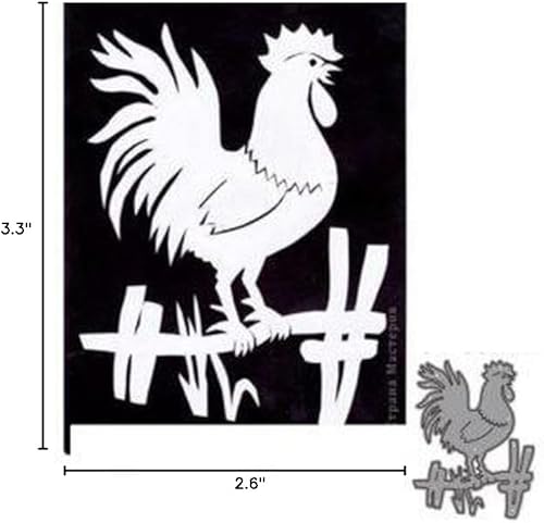 Miniatura 2 de Cerca de gallo de corte de metal troqueles de corte troquelado decoración álbum de recortes tarjeta artesanía