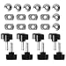 DEDC 8pcs Jeep Tie Downs D Rings Anchors and 8 Pack Jeep Hard Top Quick Removal Thumbs Screw for Jeep Wrangler (8 thumb screws and nuts washers)
