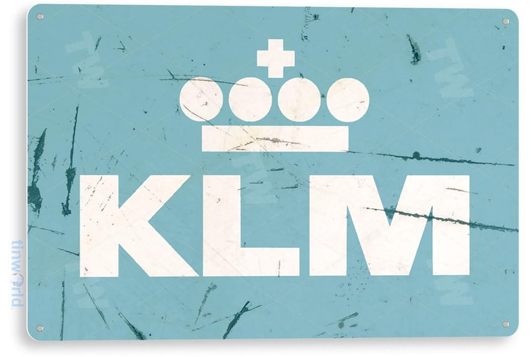 Amazon.com: Tinworld Tin Sign: KLM Airlines Retro Commercial