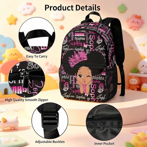 Image of Custom Backpack for Girl Kid Personalized Backpacks Set Back to School