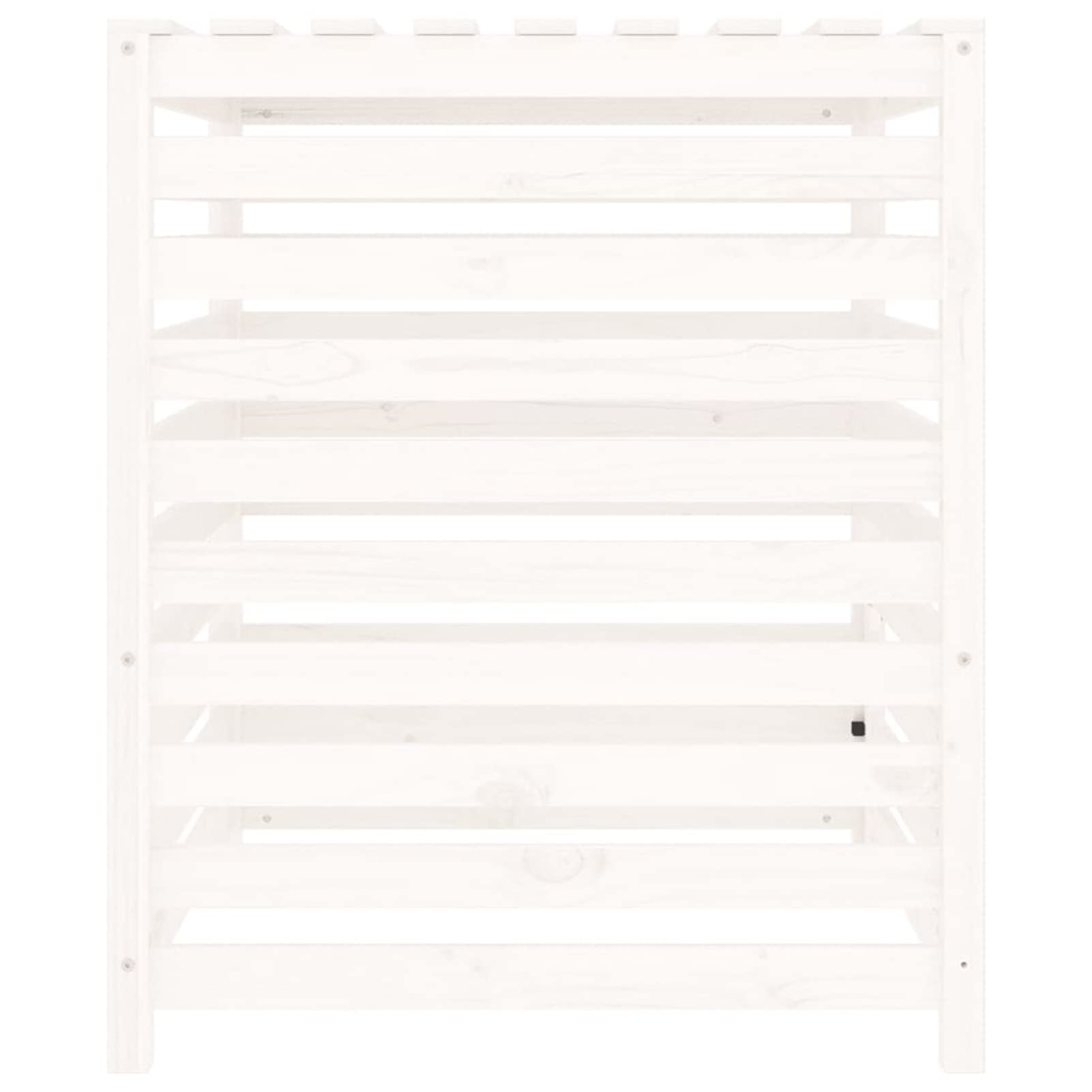 Compostiera da Giardino, Compostiera Domestica,Compostiera Bianca 82,5x82,5x99,5 cm in Legno Massello di Pino