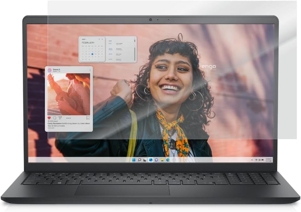 Engo Dell Inspiron 15 3530 15.6 inç ile Uyumlu Mat Ekran Koruyucu Şeffaf