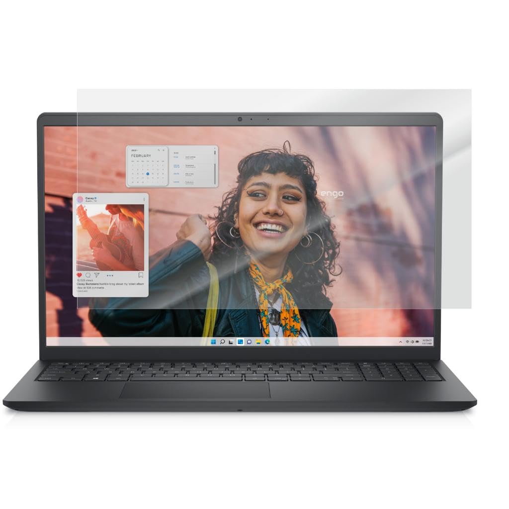 Engo Dell Inspiron 15 3530 15.6 İnç İle Uyumlu Mat Ekran Koruyucu Notebook, Yansıma Ve Parlama Önleyici Parmak İzi Bırakmayan Laptop Koruma, 9H Temperli Kırılmaz Esnek Nano Cam