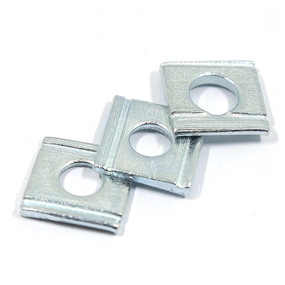 Rondelle quadrate Oblique Piatte, Maglia in Acciaio a Fessura, Fessura Quadrata zincata Germania, trogolo, M8M10M12M16M20(10 * 50PCS)