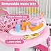 Foldable Baby Walker with Wheels |9 Adjustable Heights, Reinforced Frame, Activity Center with Music & Lights, Removable Tray, Two Rear Wheel Modes (Swivel or Forward-Only) for Babies 6-18 Months