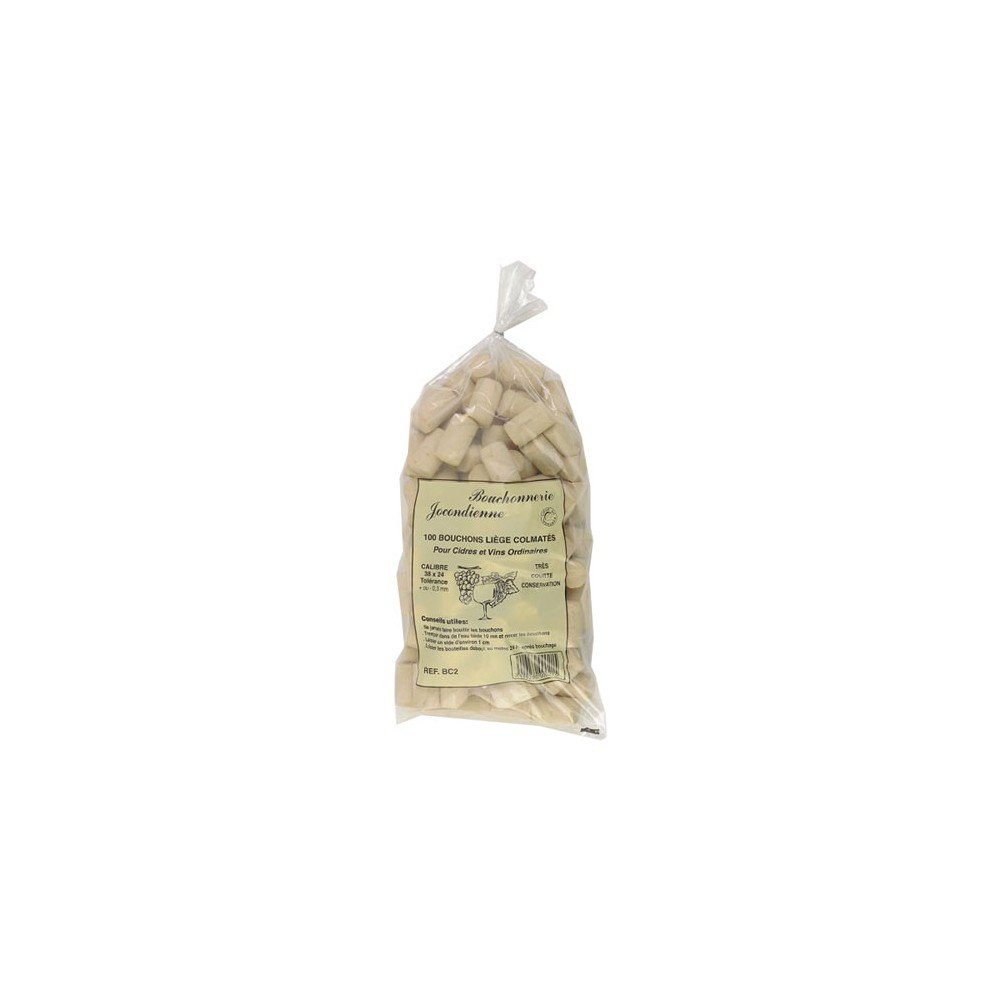 Bouchon aggloméré liège 38 x 23 mm BC2 à étanchéité optimale