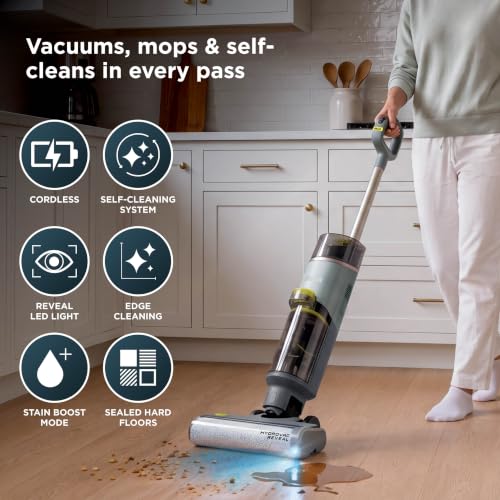 Shark HydroVac Reveal Cordless Vacuum, Mop and Self-Clean, Sage, WD322BRN - image 2