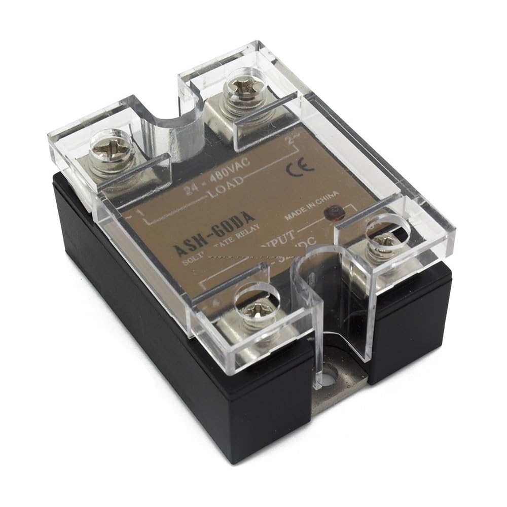 YLQUXEUV ASH-60DA single phase DC to AC 60A 480VAC solid state relay 60DA SSR