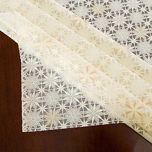 LHSUNTA Mantel impermeable de PVC, rectangular decorativo para mesa, tela de poliéster resistente a las manchas para comedor -f 138 x 220 cm