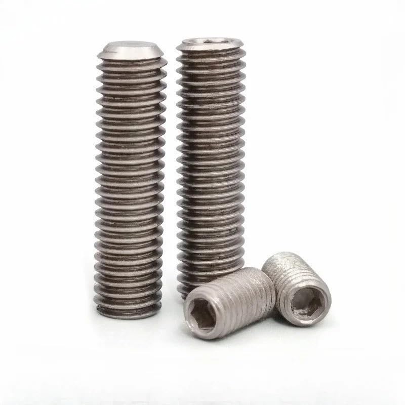 Tornillos de fijación con punta de copa de titanio puro TA2 GR2, M1.6-M10, longitud de 3 a 60 mm, tornillos prisioneros sin cabeza con casquillo hexagonal, 10 unidades por paquete(Flat-M8x85mm)