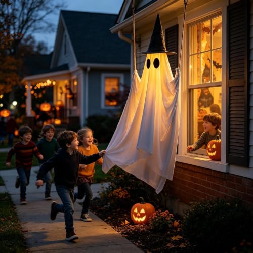 Fantasma iluminado de 6 pies con revestimiento refinado y gran resistencia externa 4