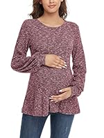 Love2Mi Damen Umstandspullover Langarm Schwanger Tuniken Gestrickt Schwangerschaft Pullover Oberteil