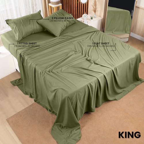 image for Utopia Bedding King Sheet Set – 4 Piece Bed Sheets for King Size Bed