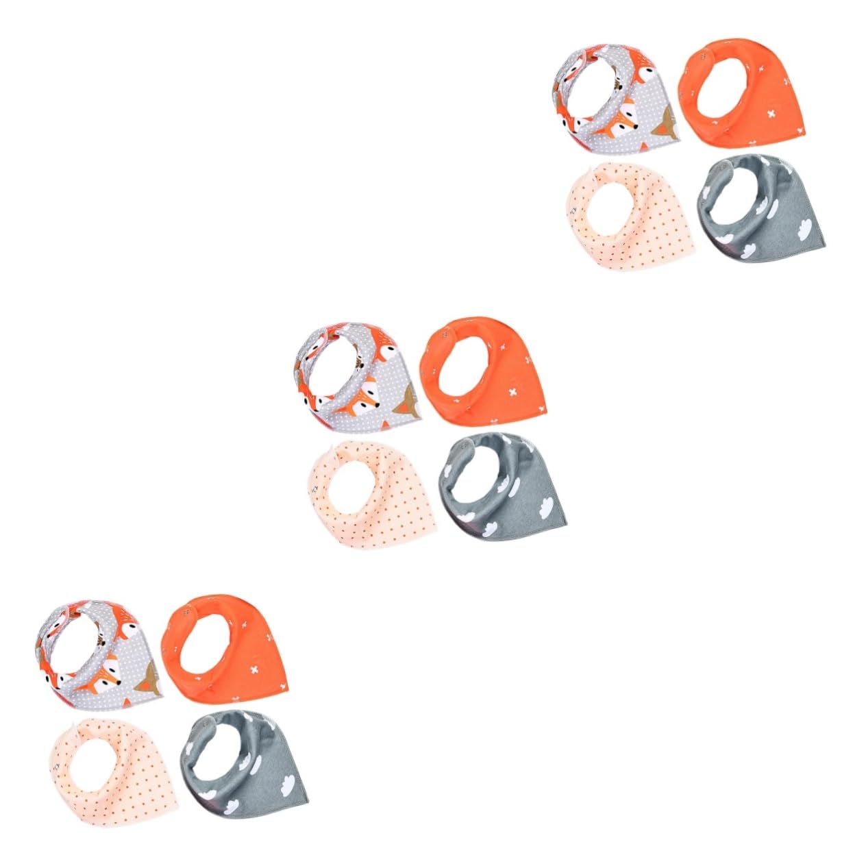 ibasenice 12piezas Baberos De Algodón Para Bebés De Bandanas Absorbentes Para Recién Nacidos Suaves y Transpirables Protección Contra Saliva y Derrames Unisex Para Niño Niña y Niñas