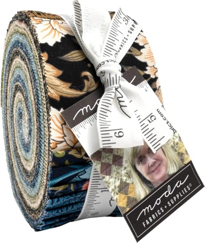 Morris Manor Jelly Roll, 40 2.5-inch x 44-inch Precut Fabric Strips by Barbara Brackman