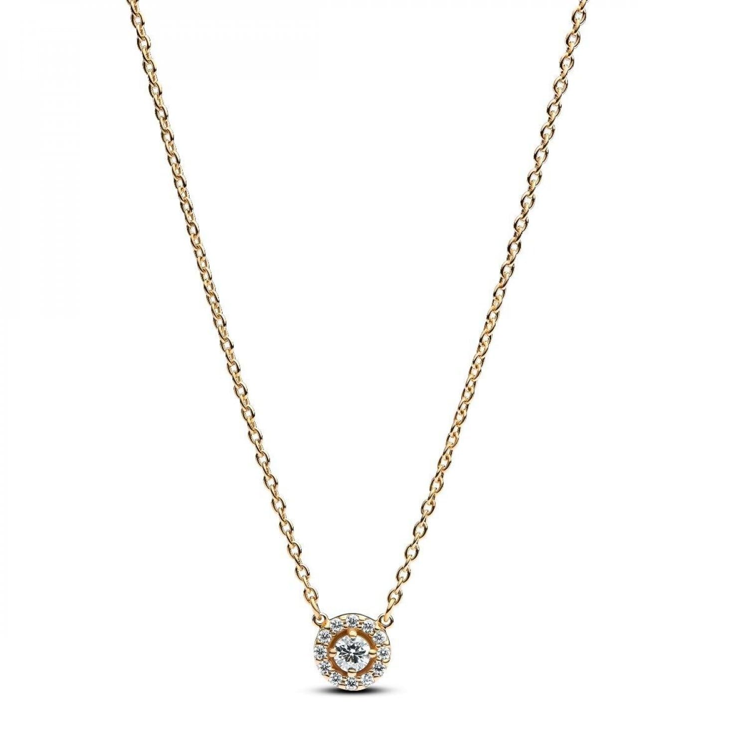PANDORA Zeitlose Halskette 363548C01-45 Pavé Halo