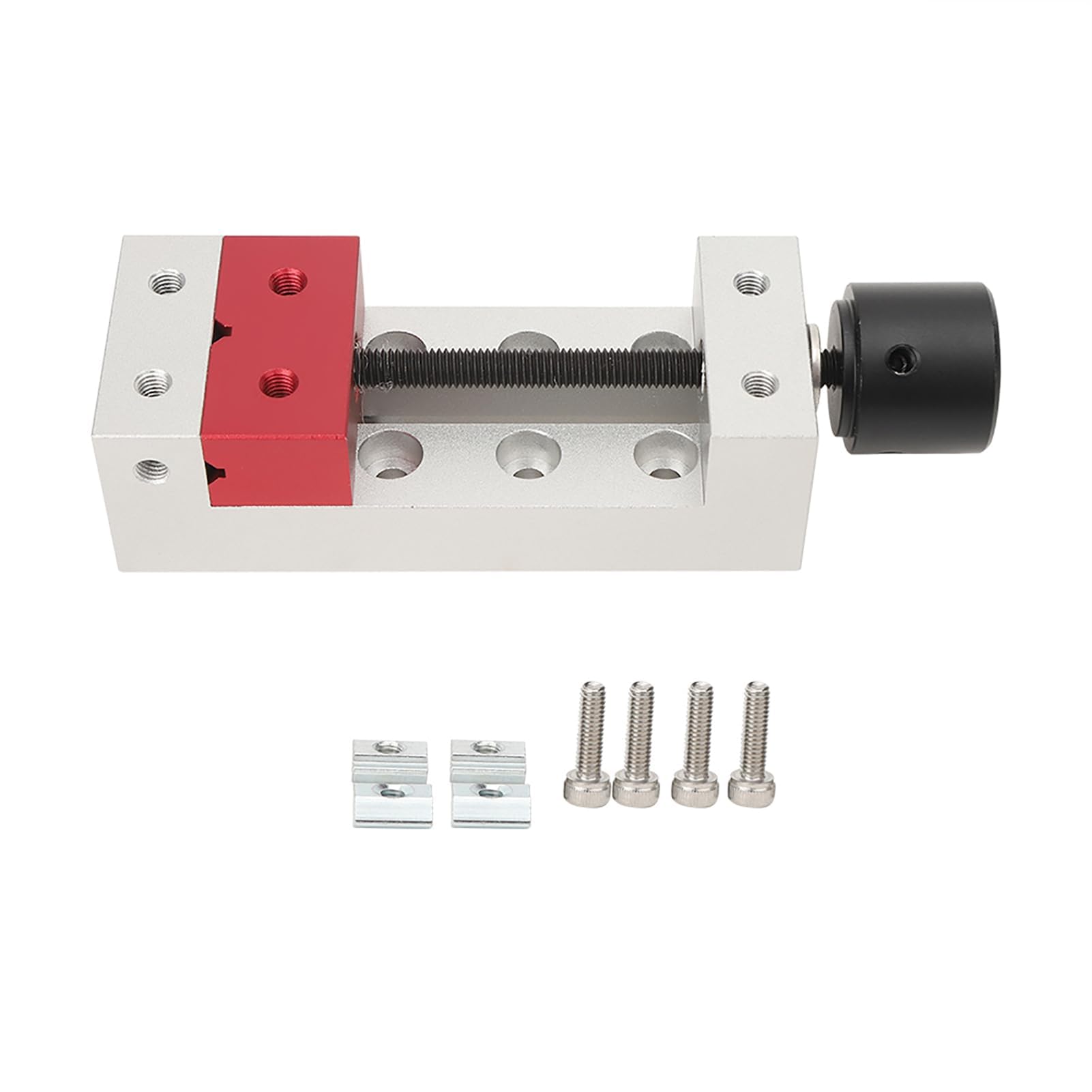 50 mm Mini Étau Plat pour Table en Aluminium Pince Plate pour Fixation de Perceuse, Mini Etau de Precision Plage de Serrage de 50 mm/2,0 pouces