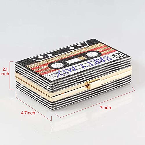 Image of Women Retro Crossbody Bag Rhinestone Fun Unique Evening Clutch Purses for Women