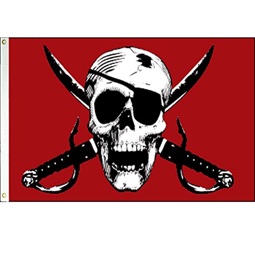 5 PK Red Pirate Patch Skull Replacement Safety Flag ATV Bicycle Motorcycle Razor UTV …-image-30