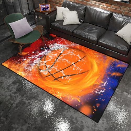 Kids Sports Balls Mat - Balls Rug for Boys Kids Room Sports Carpet Rugs, 2'×3'
