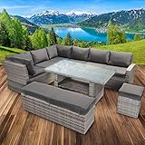 BRAST Poly-Rattan Gartenmöbel Essgruppe Lounge Set Sitzgruppe Outdoor Möbel Garten - 9