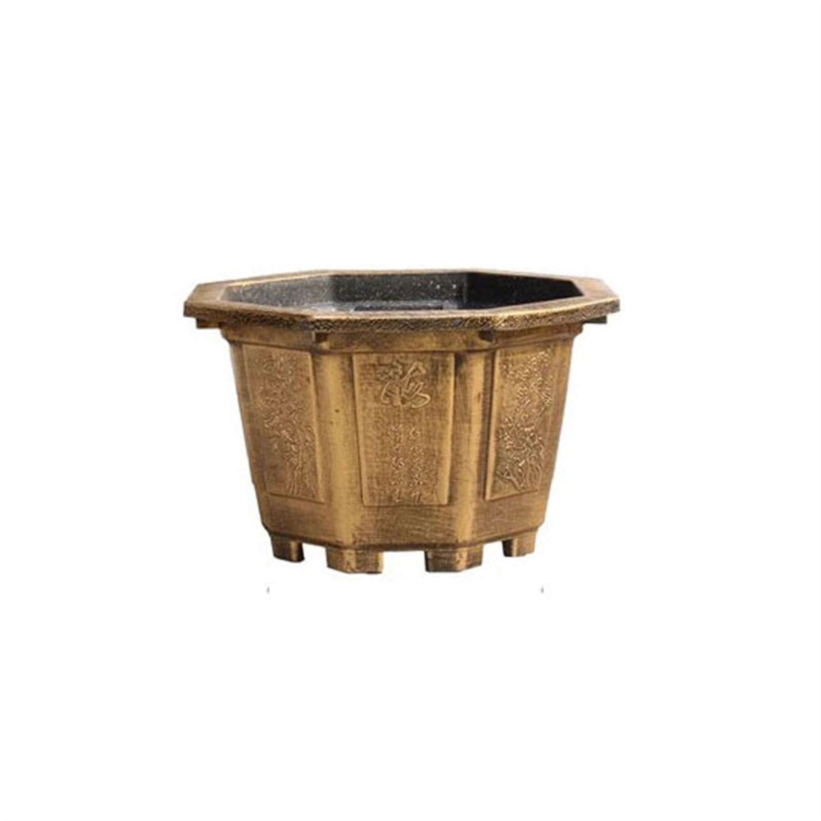 Pot de fleurs octogonal grande taille pour plante verte et arbuste